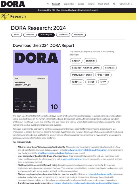 DORA / Google Cloud · 2024